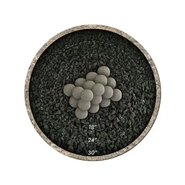 Modern Ceramic Fire Balls Set for Fire Pits and Fireplaces