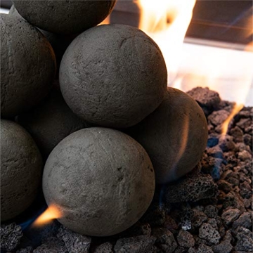 Modern Ceramic Fire Balls Set for Fire Pits and Fireplaces