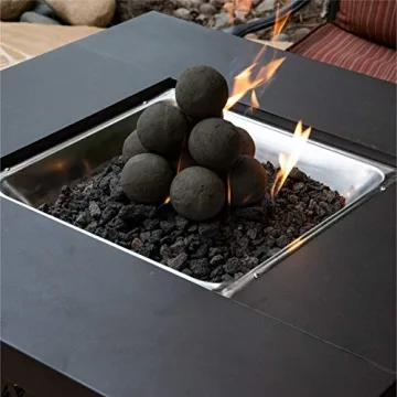 Modern Ceramic Fire Balls Set for Fire Pits and Fireplaces