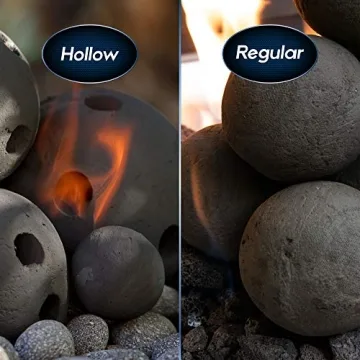 Modern Ceramic Fire Balls Set for Fire Pits and Fireplaces