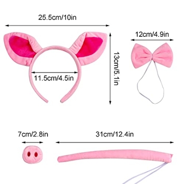 Jmkcoz Pink Pig Costume Set for Fun Parties