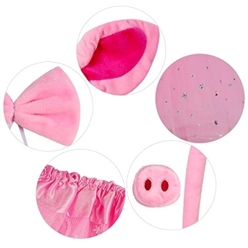 Jmkcoz Pink Pig Costume Set for Fun Parties
