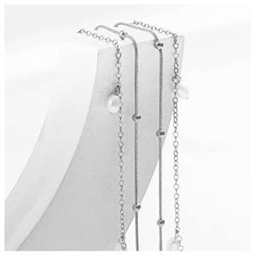 2Pcs Summer Beaded Waist Chain Metal Bikini Multi-Layer Waist Belly Chain Sexy Beach Beads Body Chain Pearl Simple Waist Chain for Women