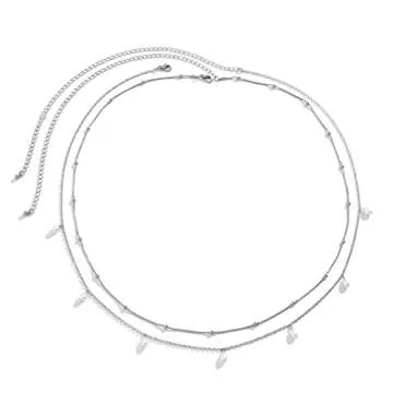 2Pcs Summer Beaded Waist Chain Metal Bikini Multi-Layer Waist Belly Chain Sexy Beach Beads Body Chain Pearl Simple Waist Chain for Women