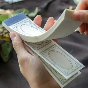 300Pcs Vintage Scrapbook Decorative Paper Label Memo Pads for Junk Journal Supplies,Assorted Collage Paper Frames Blank Label DIY Craft Paper Books Decoupage Arts Album