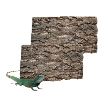 2PCS Natural Cork Bark Backgrounds for Reptile Terrariums 15.8x11.8in