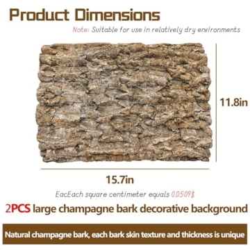 Natural Cork Bark Backgrounds for Reptile Habitats