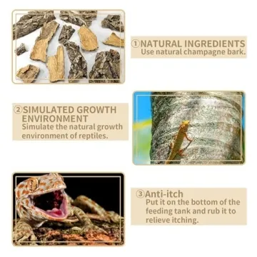 Natural Cork Bark Backgrounds for Reptile Habitats