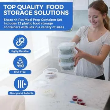 Shazo 44 PC Airtight Food Storage Containers Set