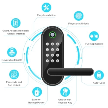 Sifely Smart Lock 6-in-1 Keyless Entry Fingerprint App Control