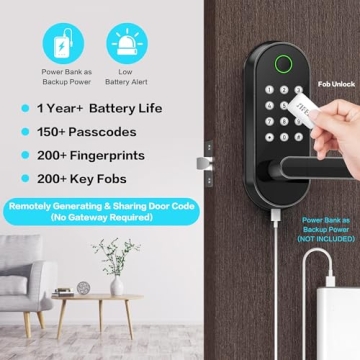 Sifely Smart Lock 6-in-1 Keyless Entry Fingerprint App Control