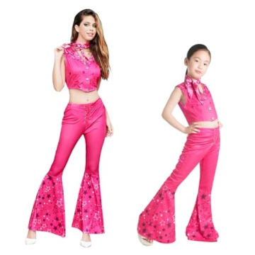 TSCMRCDC Pink Cowgirl Costume for Girls Movie Cosplay