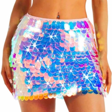Zoestar Sparkly Sequin Mini Skirt - The Ultimate Dance Party Essential