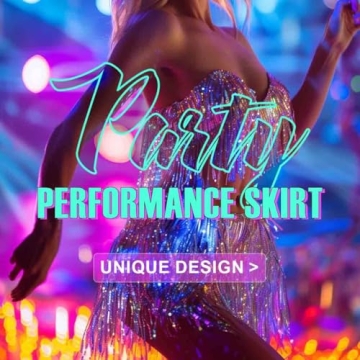Zoestar Sparkly Mini Skirt for Concerts and Parties