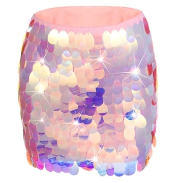 Zoestar Sparkly Mini Skirt for Concerts and Parties