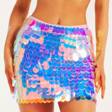 Zoestar Sparkly Mini Skirt for Concerts and Parties