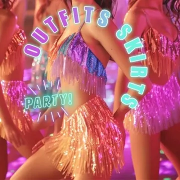 Zoestar Sparkly Mini Skirt for Concerts and Parties