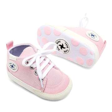 Soft Anti-Slip Baby Sneakers - First Walkers Light Pink, Unisex Infant Shoes