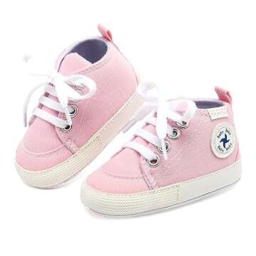 Soft Anti-Slip Baby Sneakers for First Walkers - Light Pink