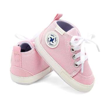 Soft Anti-Slip Baby Sneakers for First Walkers - Light Pink