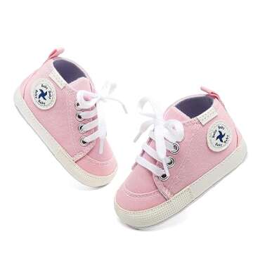 Soft Anti-Slip Baby Sneakers for First Walkers - Light Pink