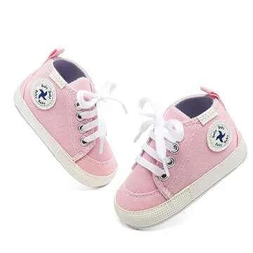 Soft Anti-Slip Baby Sneakers for First Walkers - Light Pink