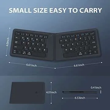 iClever Ergonomic Foldable Bluetooth Keyboard for All Devices