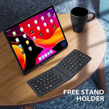 iClever Ergonomic Foldable Bluetooth Keyboard for All Devices