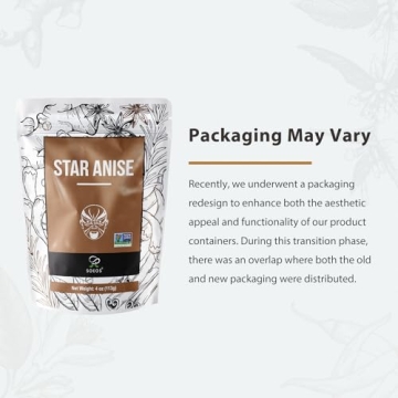 Soeos Star Anise Pods for Baking & Tea, 4 oz