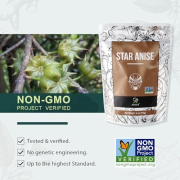 Soeos Star Anise Pods for Baking & Tea, 4 oz