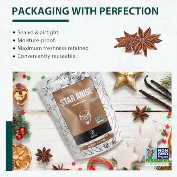 Soeos Star Anise Pods for Baking & Tea, 4 oz