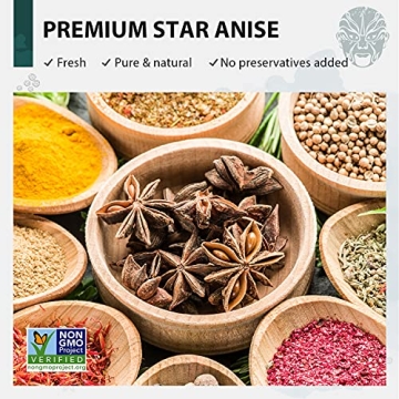 Soeos Star Anise Pods for Baking & Tea, 4 oz