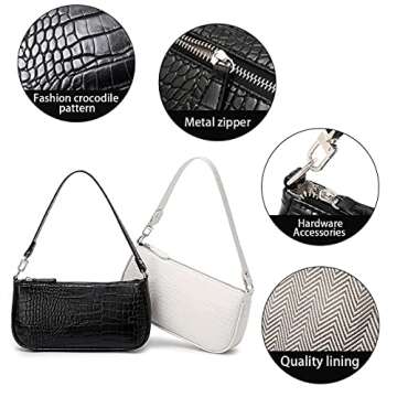 Chic HROECHY Shoulder Bags for Women - Y2K Retro Style
