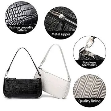 Chic HROECHY Shoulder Bags for Women - Y2K Retro Style