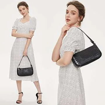 Chic HROECHY Shoulder Bags for Women - Y2K Retro Style