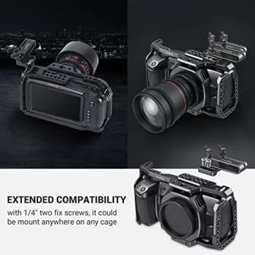 SMALLRIG Mount Bracket SSD Holder for Samsung T5 SSD with 1/4”-20 Threads, Compatible with SMALLRIG Cage for BMPCC 4K & 6K and for Z CAM, Compatible with iPhone 15 Pro Max Phone Cage (New Version)