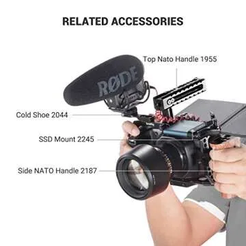 SMALLRIG Mount Bracket SSD Holder for Samsung T5 SSD with 1/4”-20 Threads, Compatible with SMALLRIG Cage for BMPCC 4K & 6K and for Z CAM, Compatible with iPhone 15 Pro Max Phone Cage (New Version)