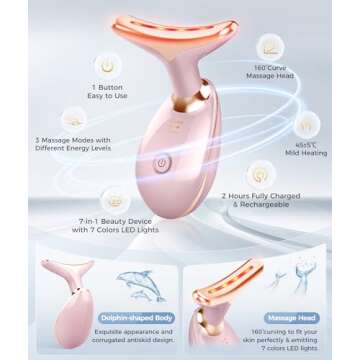 Fastaid 7-in-1 Skin Care Tools, Face Care, Face Neck Massager for Skin Care Routine at Home, Glossy ...