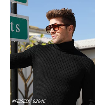 Trendy FEISEDY Vintage Pilot Sunglasses with UV400 Protection