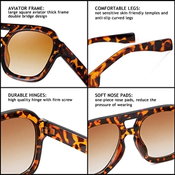 Trendy FEISEDY Vintage Pilot Sunglasses with UV400 Protection