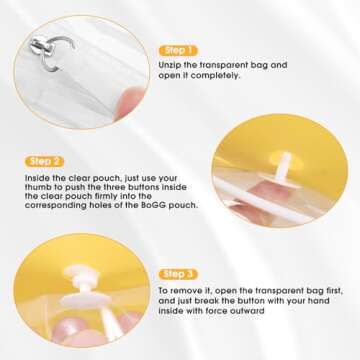 Qinyurj 4 packs Clear Bogg Bag Pouches for Bogg Bag Accessories Clear Beach Tote Bag Storage Travel Cosmetic Organizer (White)