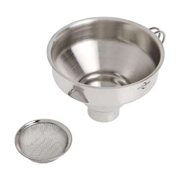 Küchenprofi 18/10 Stainless Steel Funnel with Filter,Silver, 5 inches