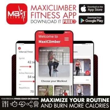 MaxiClimber Vertical Climber Combines Resistance Training and High-Intensity Cardio for a Full Body Workout. Free Coach-led Classes & Fitness App