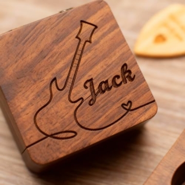 Custom Guitar Picks and Holder for Musicians and Gift Ideas