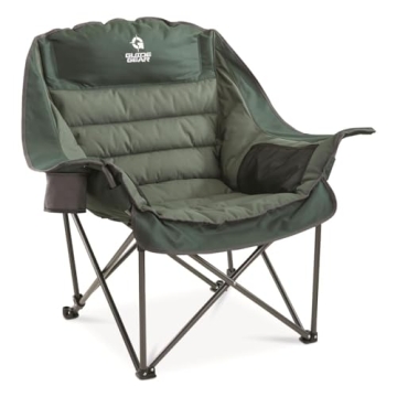 Guide Gear Oversized Extra Large Padded Camping Chair - Portable, Heavy-Duty 400 lb Capacity