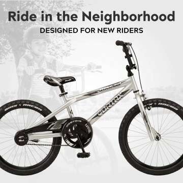 Pacific Vortax BMX Style Kids Bike for Boys and Girls, Single Speed, 12 to 20-Inch Wheel Option, Adjustable Seat, Durable Frame, Number Plate Handlebar, Easy to Stop Brakes, Designed for New Riders