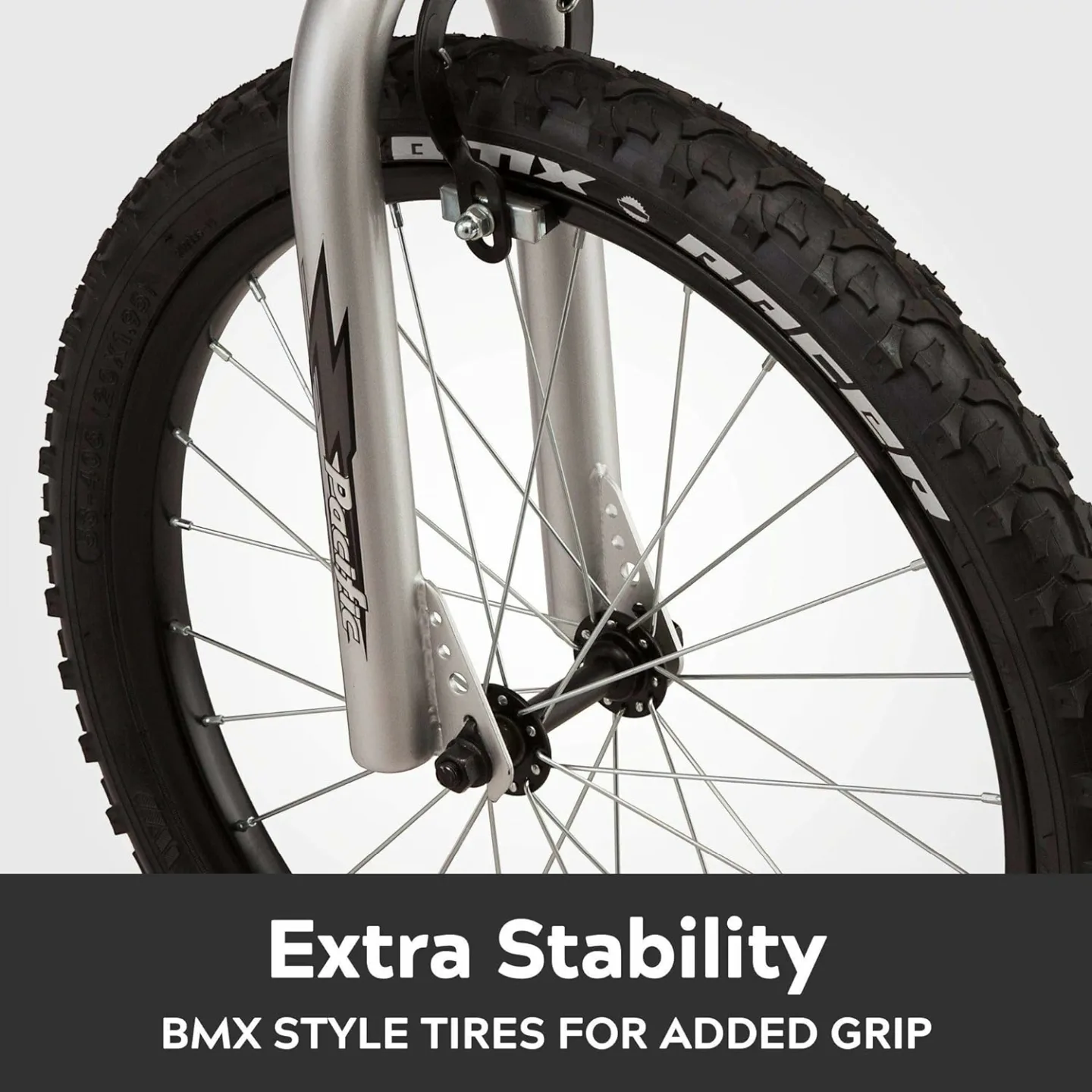 Pacific Vortax BMX Style Kids Bike for Boys and Girls, Single Speed, 12 to 20-Inch Wheel Option, Adjustable Seat, Durable Frame, Number Plate Handlebar, Easy to Stop Brakes, Designed for New Riders