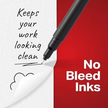 Sharpie 0.4mm Fine Point Felt Tip Pens Black 4 Count