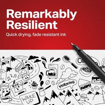 Sharpie 0.4mm Fine Point Felt Tip Pens Black 4 Count