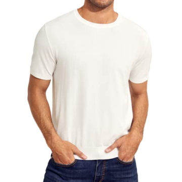 Stylish Men's Short Sleeve Knit T-Shirt for Comfort